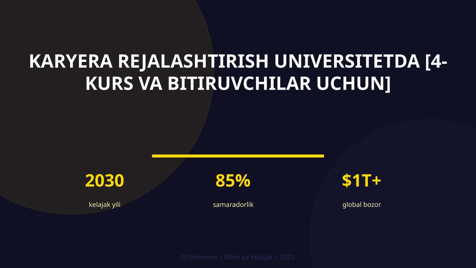 Karyera rejalashtirish universitetda [4-kurs va bitiruvchilar uchun] 1