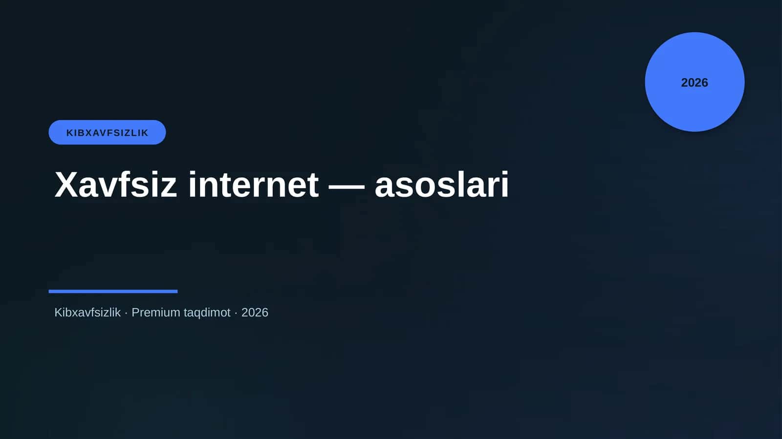 Xavfsiz internet — asoslari 1