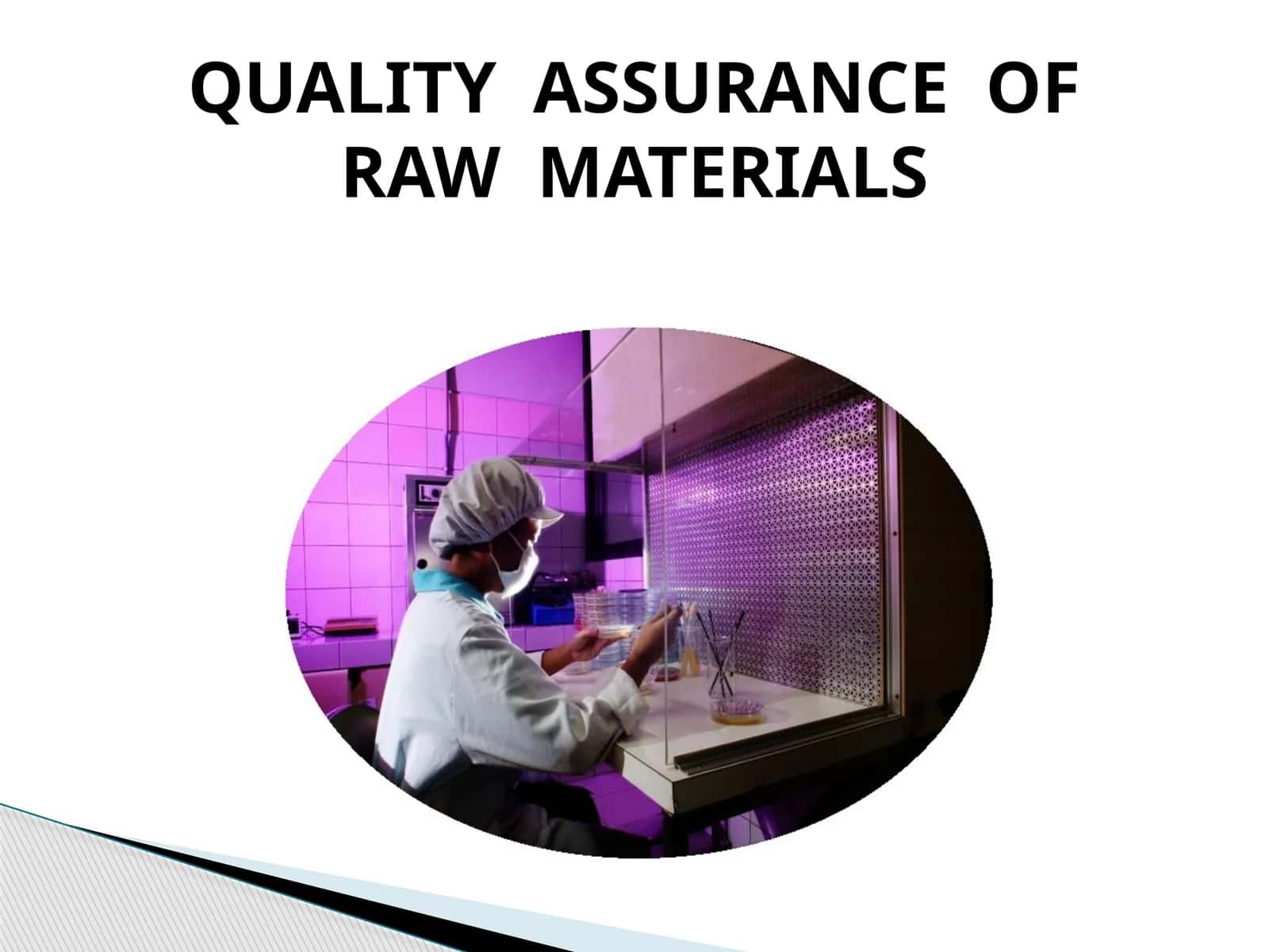 Definitions of Quality Assurance of Raw Materials 1