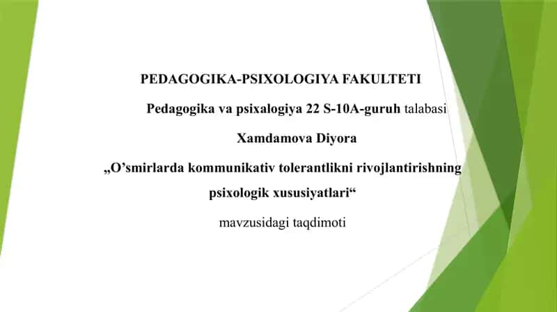 tolerantlik. 1