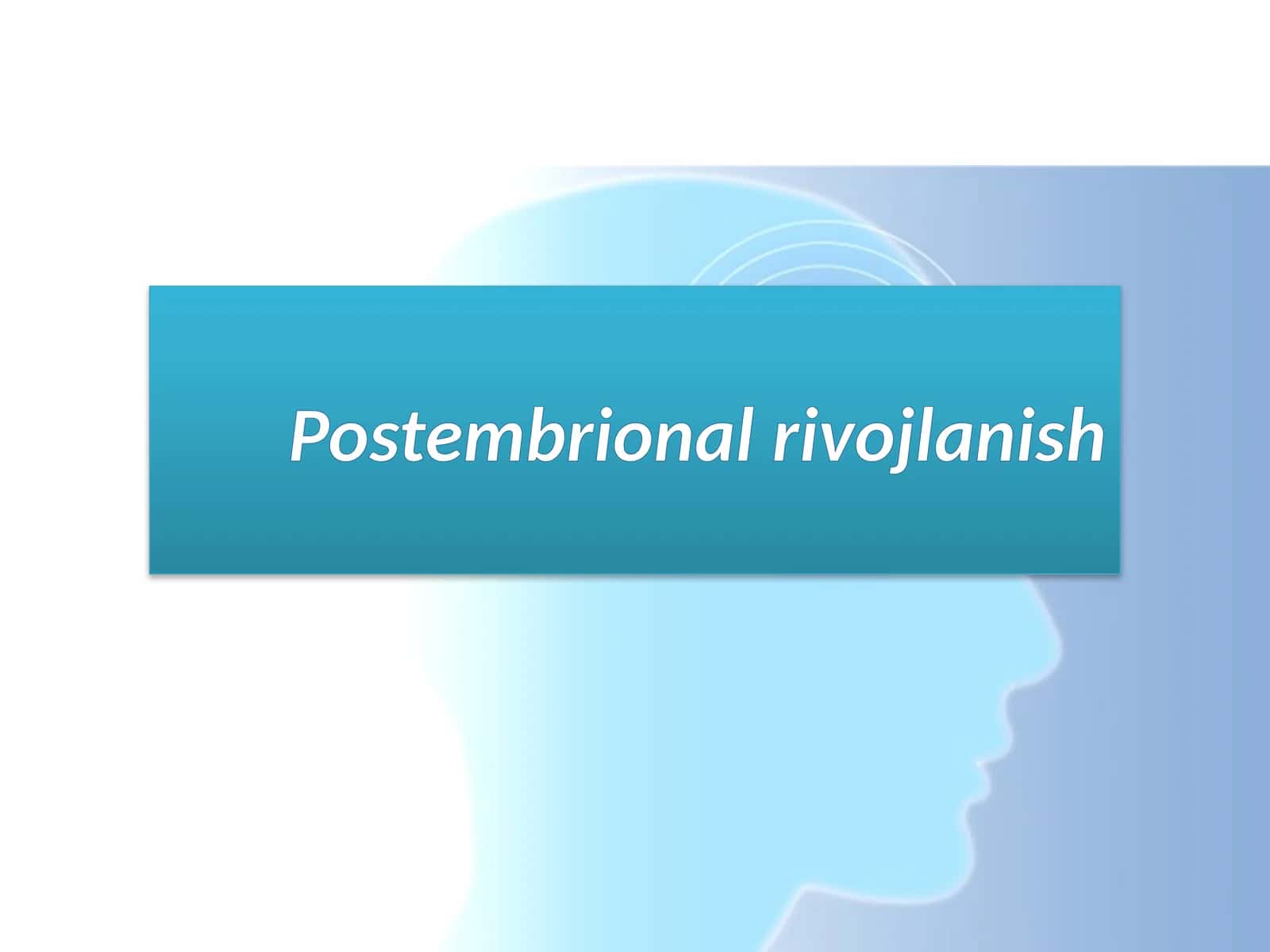Postembrional rivojlanish 1