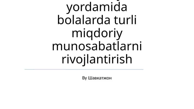 Bolalar uchun qiziqarli matematika o'yinlari 1