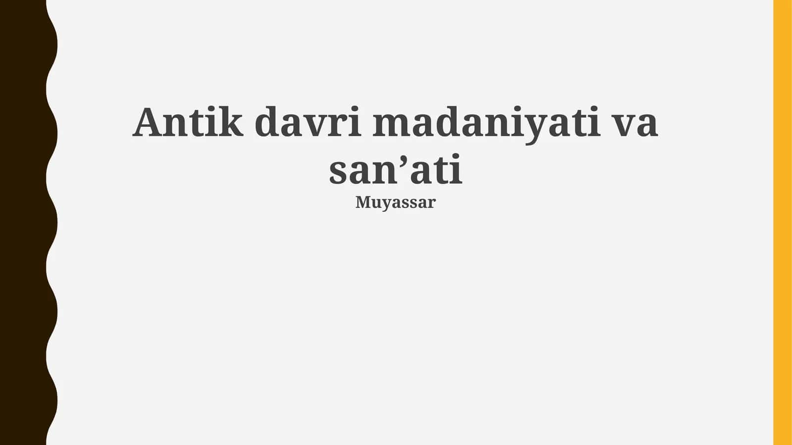 Mesopotamiya san'ati 1