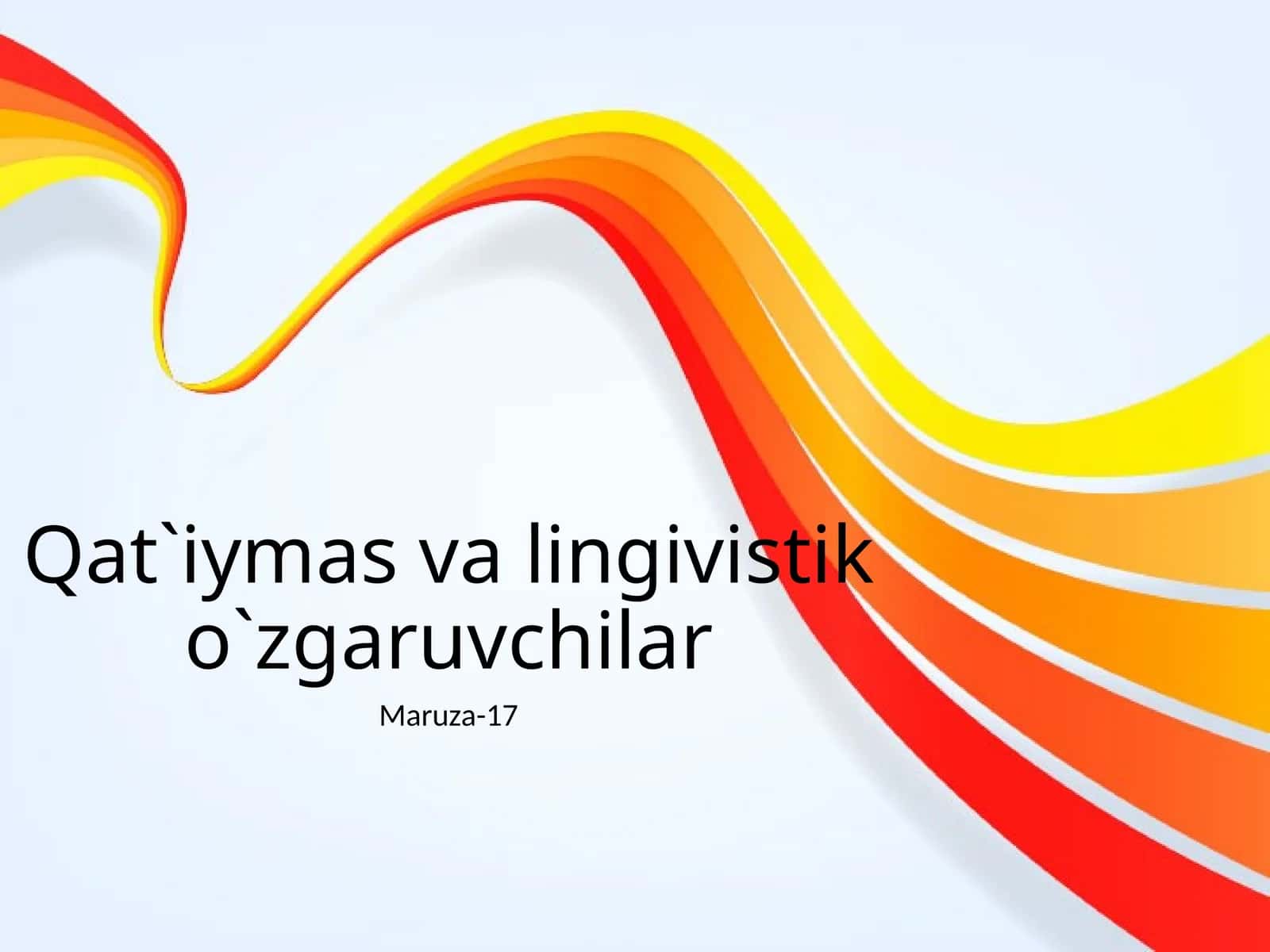 Qat`iymas va lingivistik o`zgaruvchilar 1