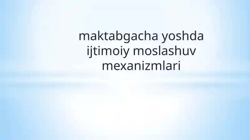 Ijtimoiylashtirish – bolalar tomonidan guruhda 1