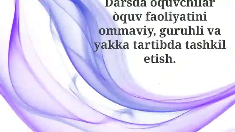 Samarali sinf boshqaruvi 1