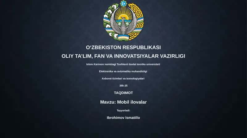 Mobil ilovalar 1