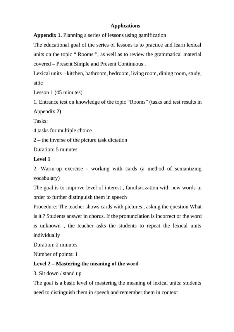 Planning a series of lessons using gamification 1