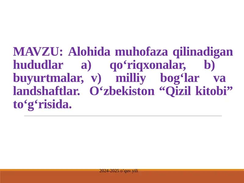 O‘zbekiston “Qizilkitobi” 1