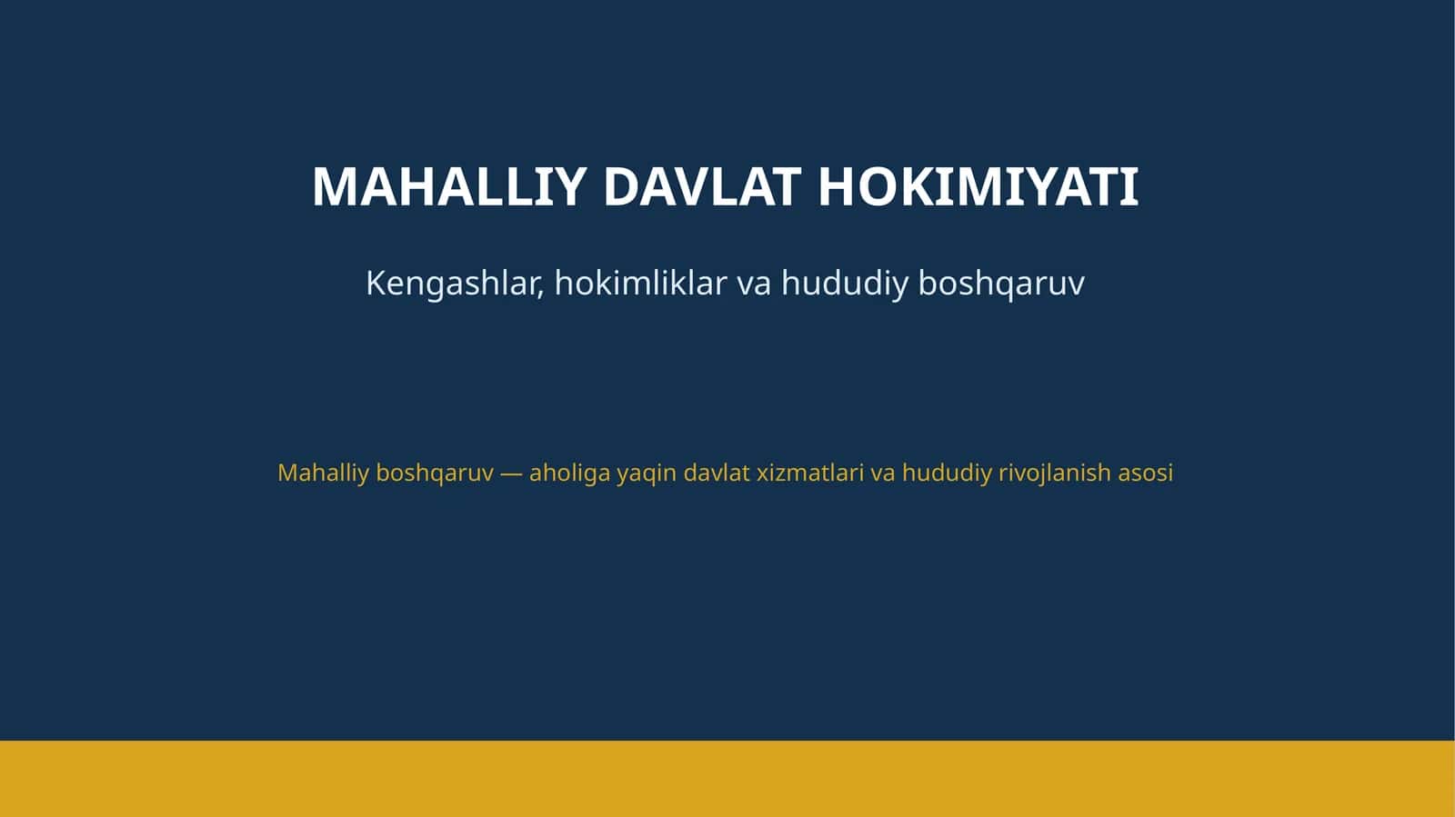 MAHALLIY DAVLAT HOKIMIYATI 1