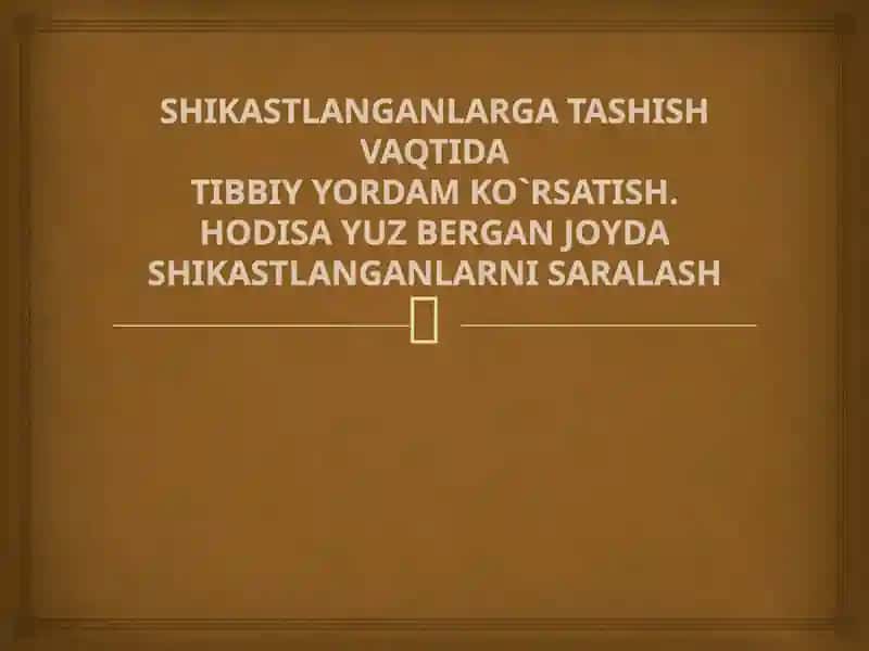 SHIKASTLANGANLARGA TASHISH VAQTI 1