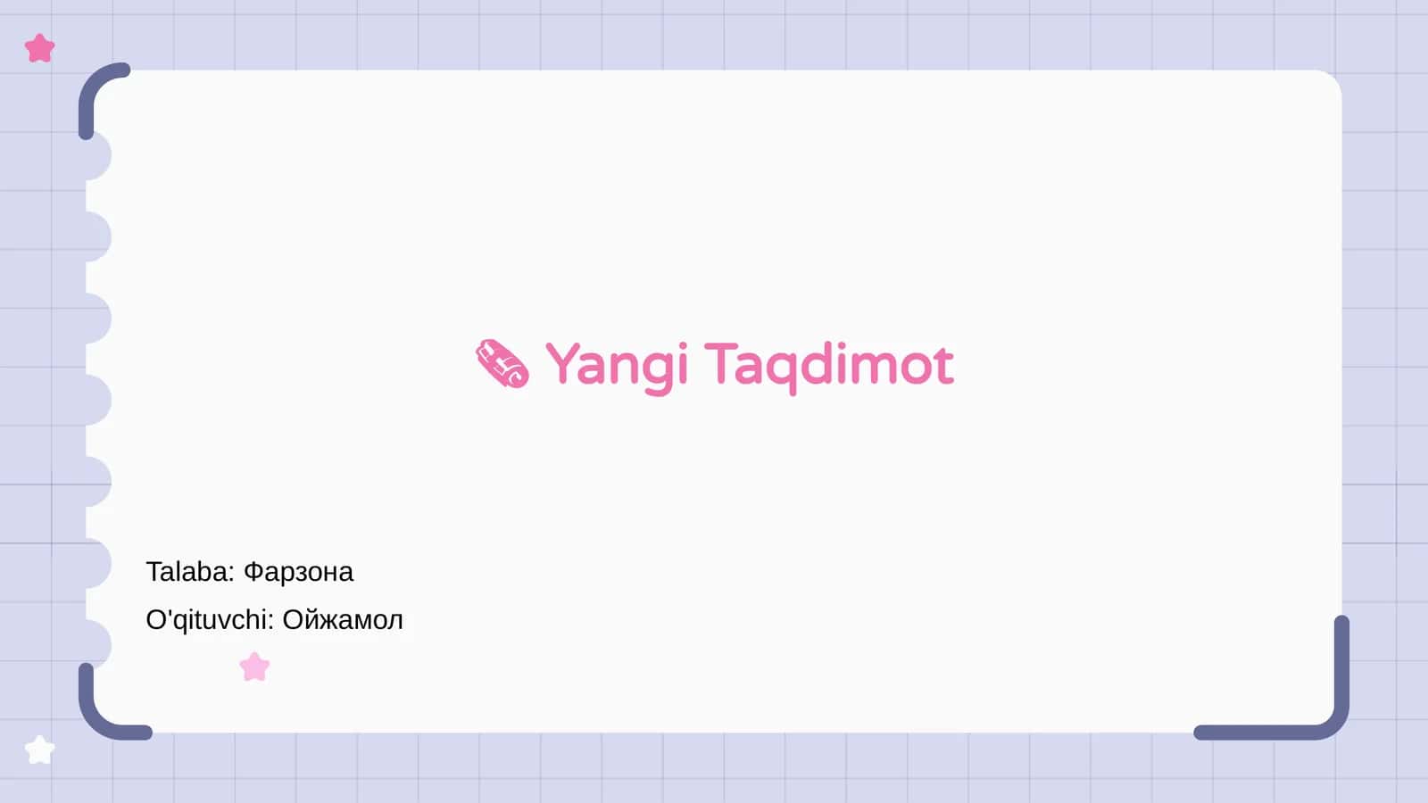 Yangi Taqdimot 1