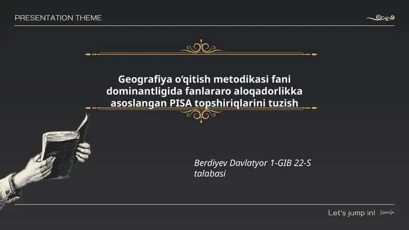 Geografiya o‘qitish metodikasi 1