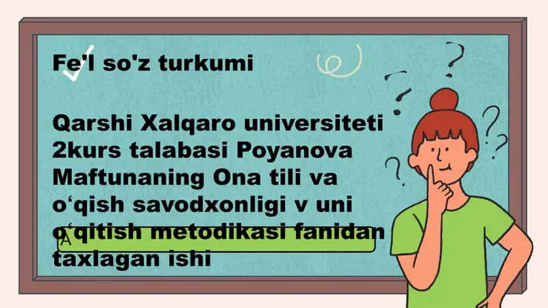 Fe'l so'z turkumi 1