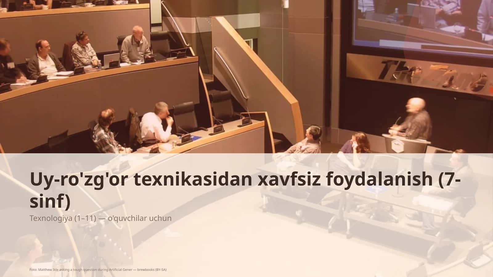 Uy-ro'zg'or texnikasidan xavfsiz foydalanish (7-sinf) 1