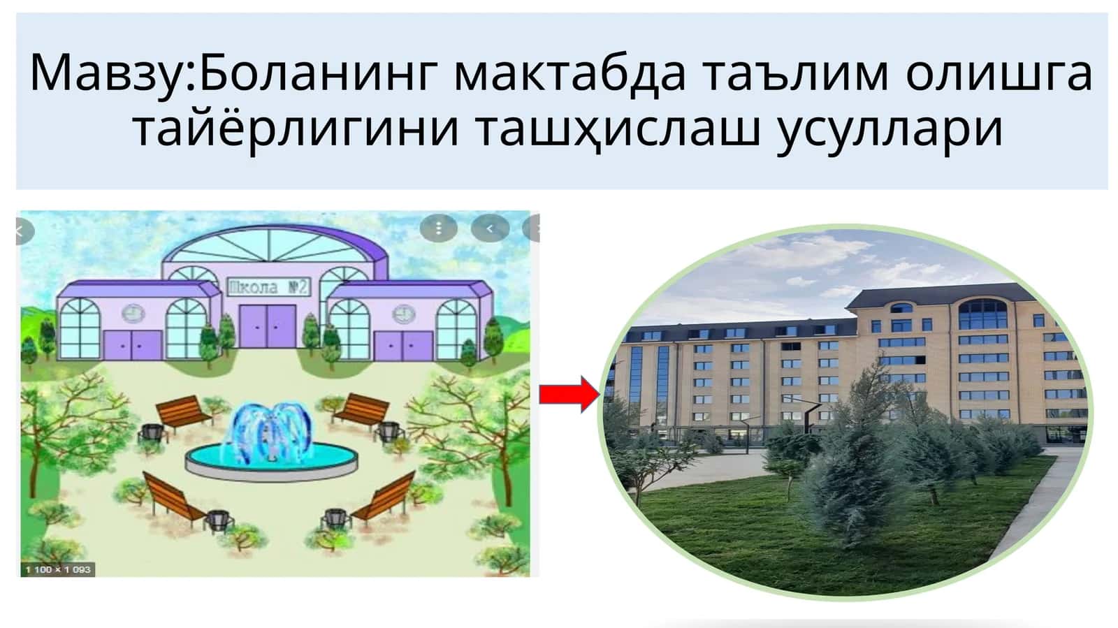 Боланинг мактабда таълим олишга тайёрлигини ташҳислаш усуллари 1