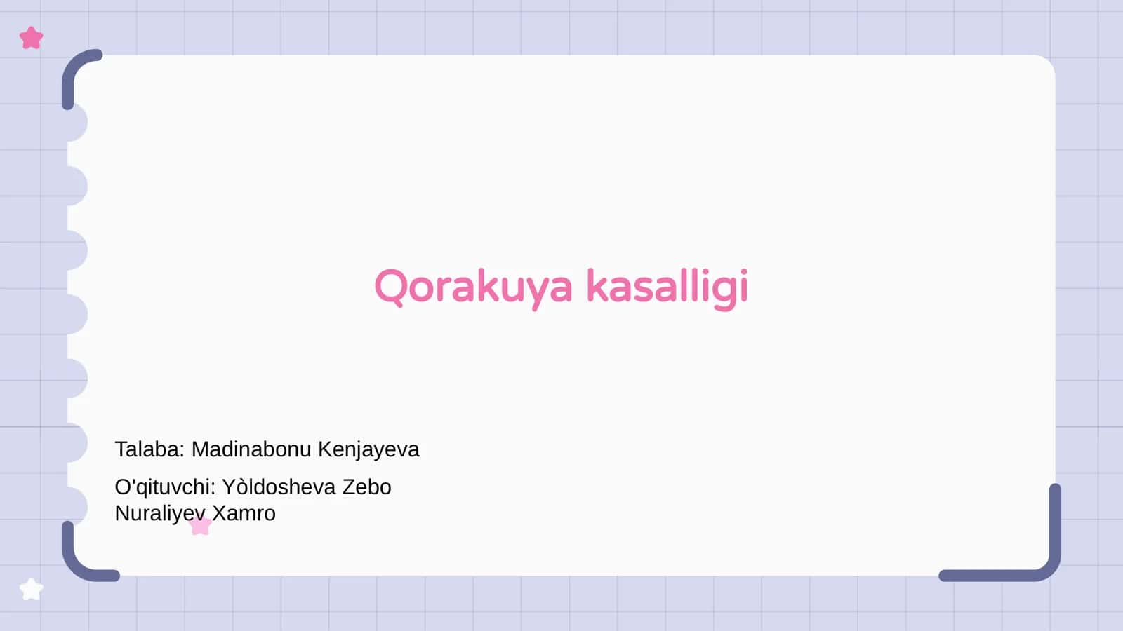 Qorakuya kasalligi 1