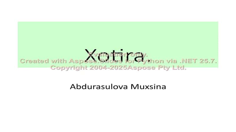 Xotira 1