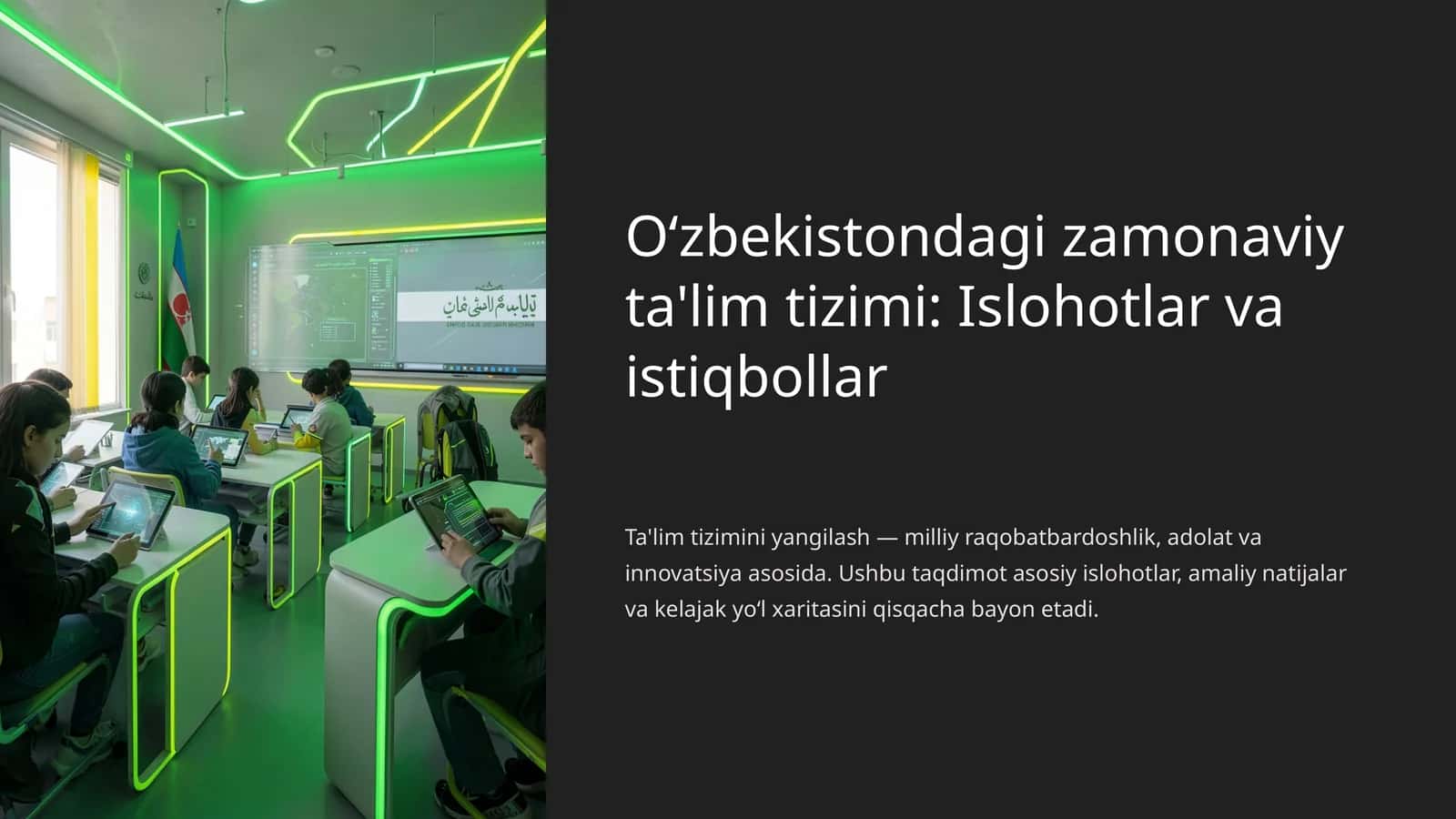 Oʻzbekistondagi zamonaviy ta'lim tizimi: Islohotlar va istiqbollar 1
