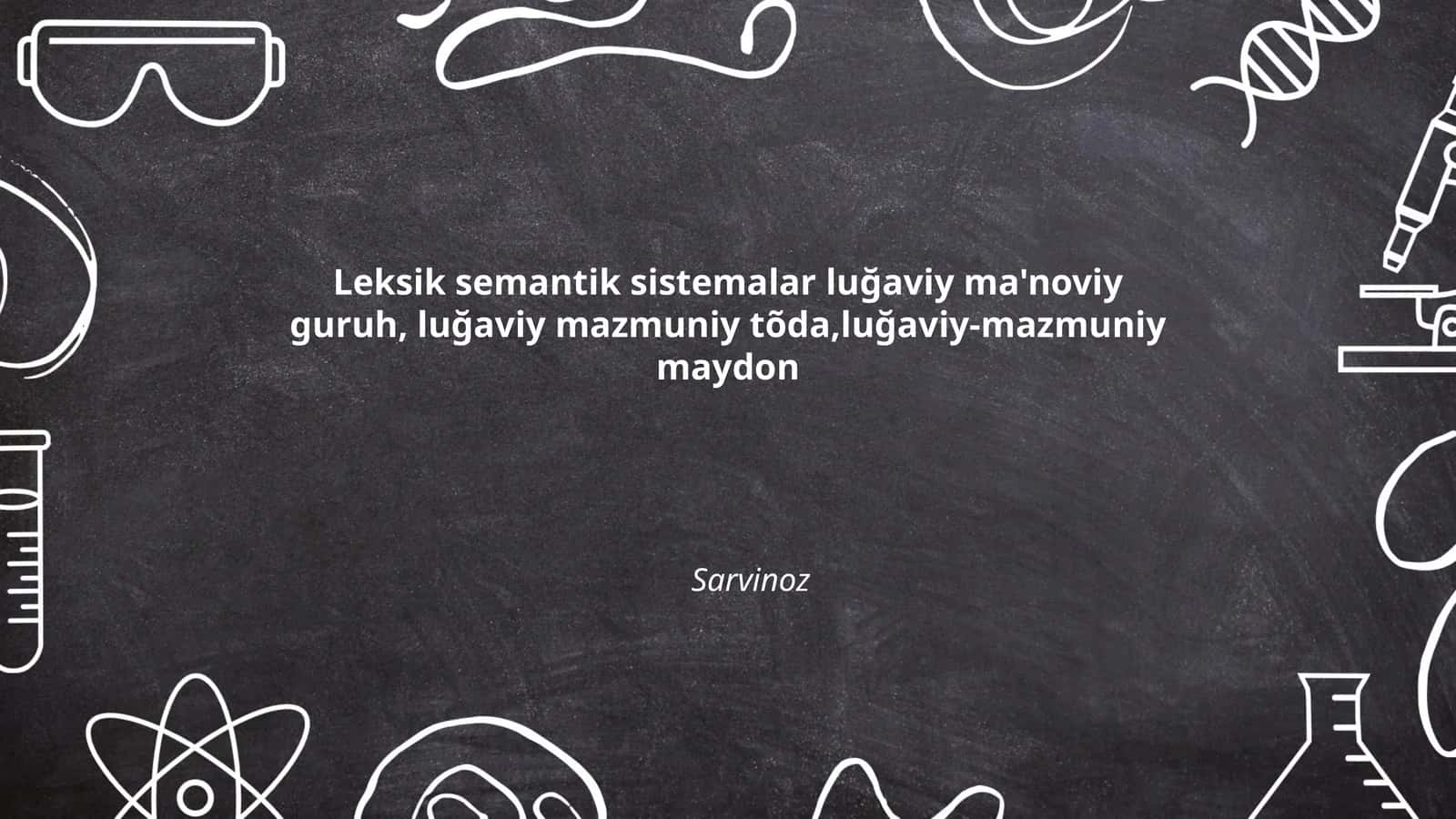 Leksik-semantik sistemalar 1