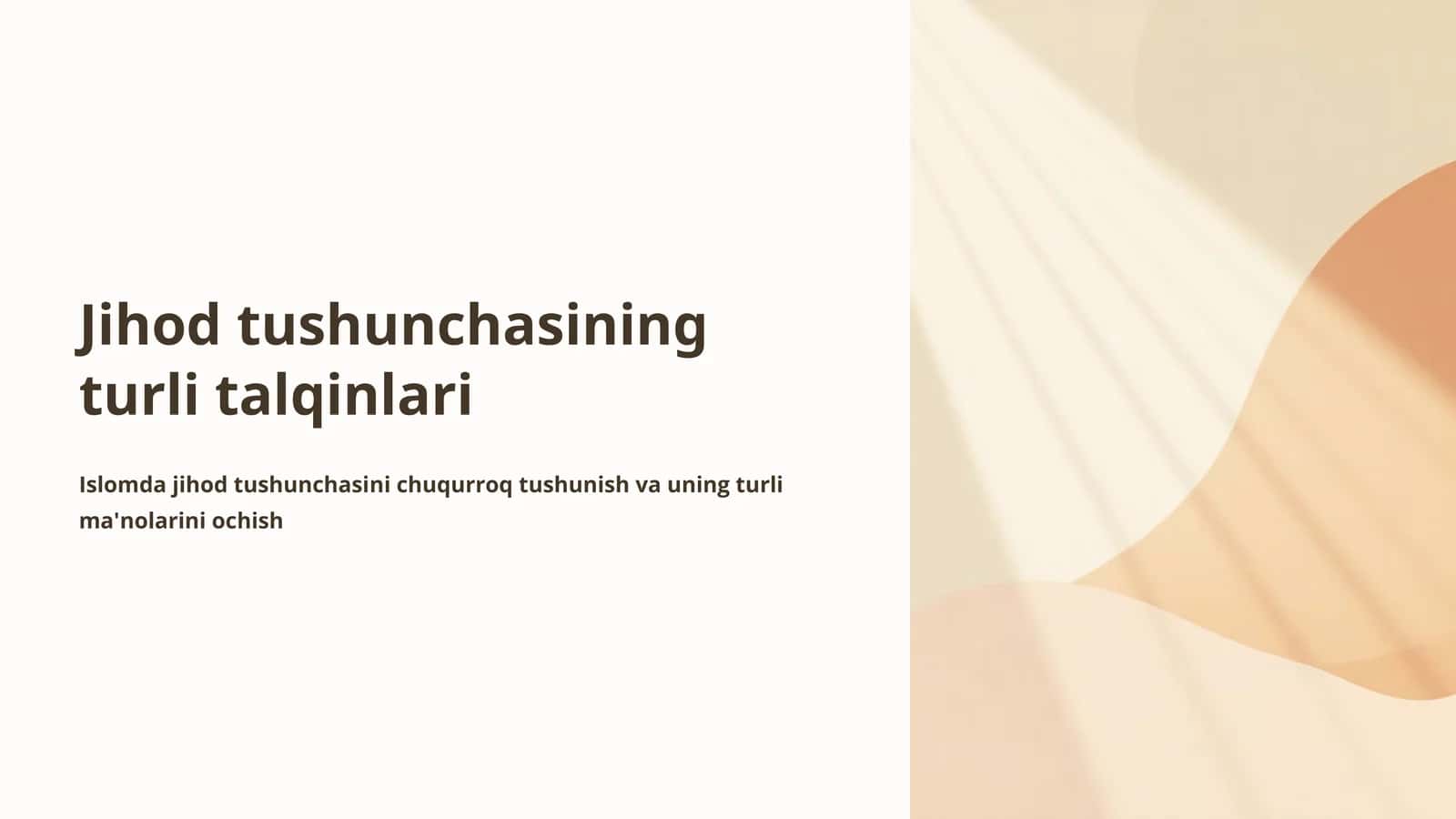 Jihod tushunchasining turli talqinlari 1