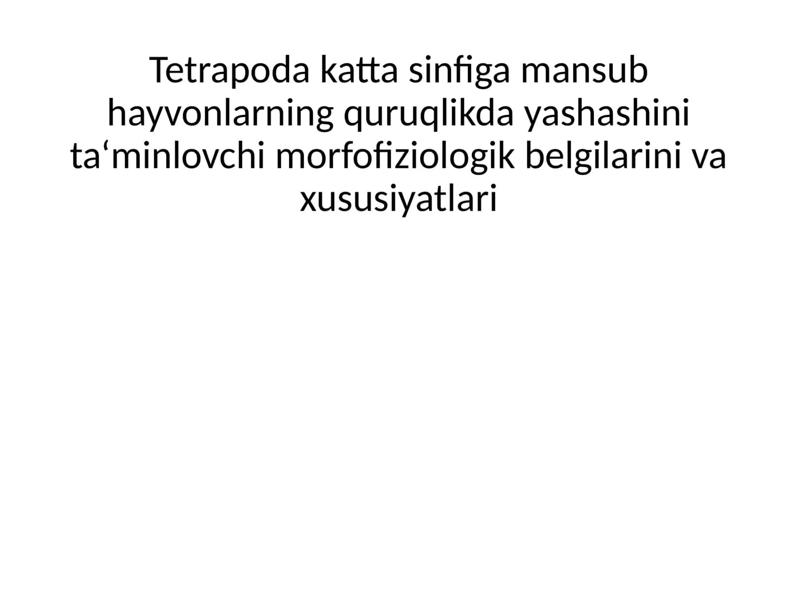 Tetrapoda Kattasinf Infigamansubhayvonlari 1