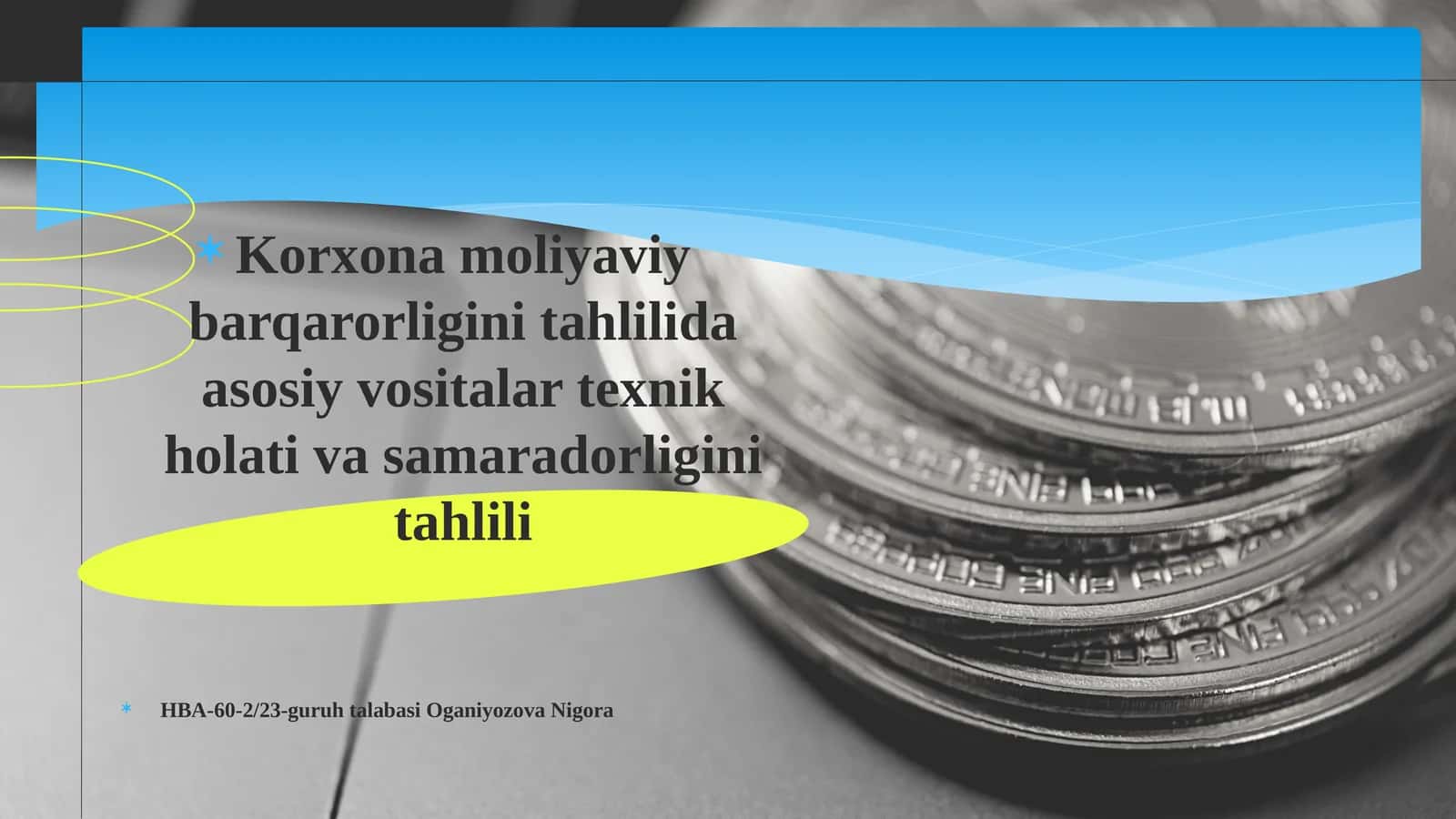 Texnik holatni baholash va muhim ko'rsatkichlarni aniqlash 1