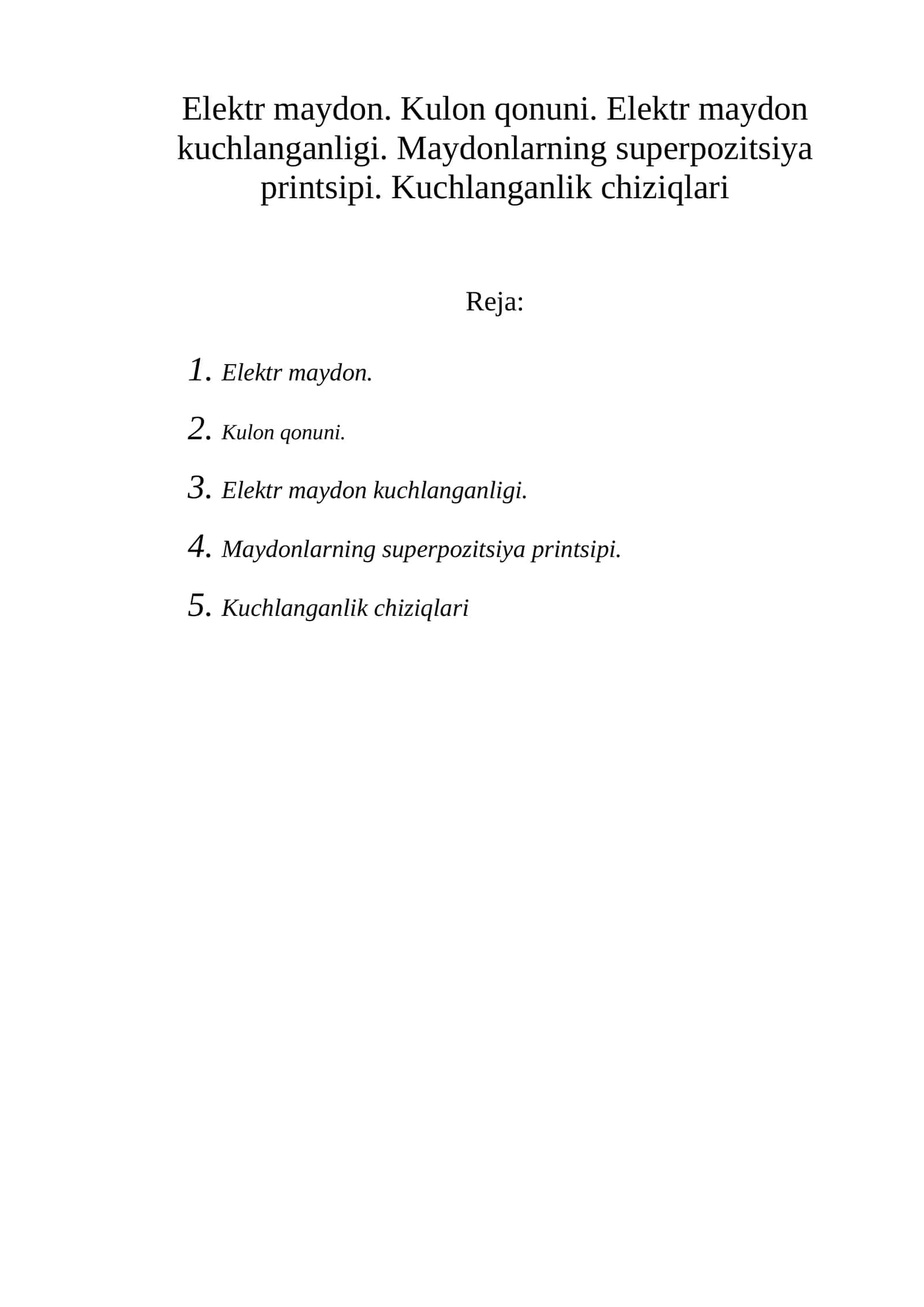 Elеktr maydon va kulon qonuni 1