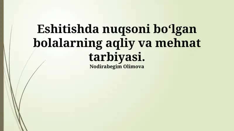 Kasb-hunar ta'limi va tayyorgarligi 1