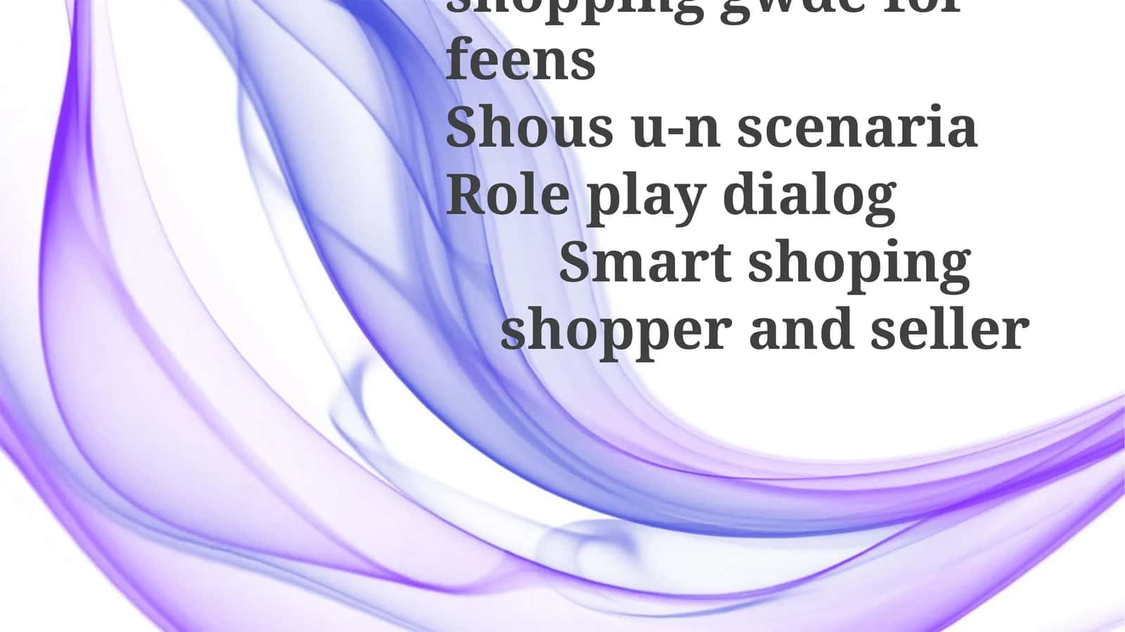 Teen Shopping: Scenarios & Skills 1