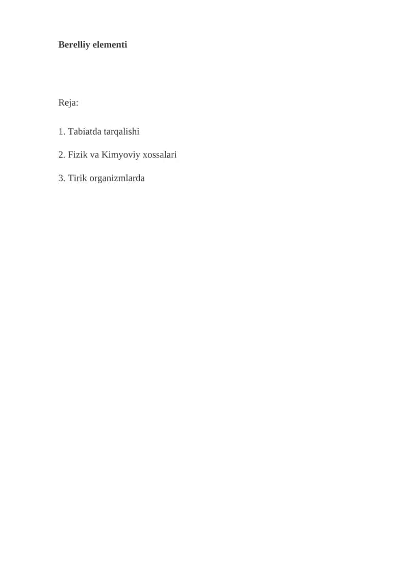 Berilliy 1