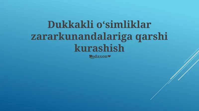 Zararkunandalarga Integratsiyalashgan Yondashuv 1