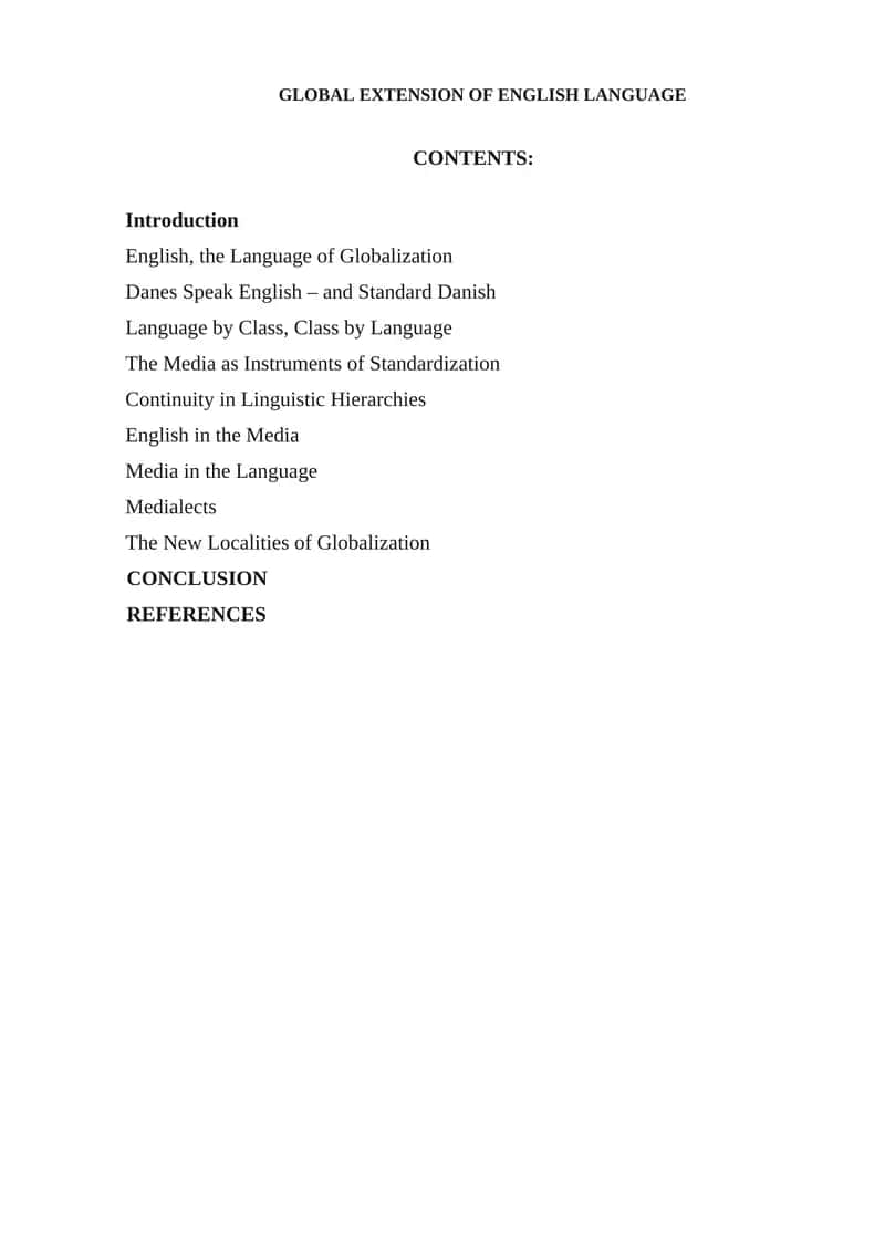 GLOBAL EXTENSION OF ENGLISH LANGUAGE 1