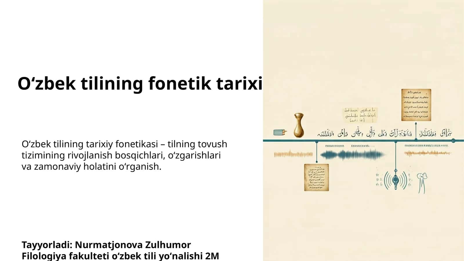 Oʻzbek tilining fonetik tarixi 1