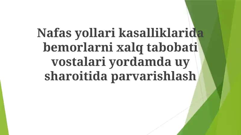 O'pka salomatligi uchun ovqatlanish masalalari 1