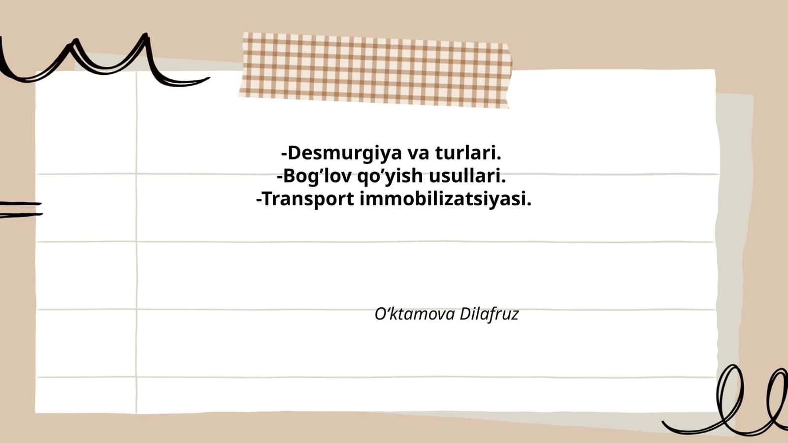 Desmurgiya va turlari 1