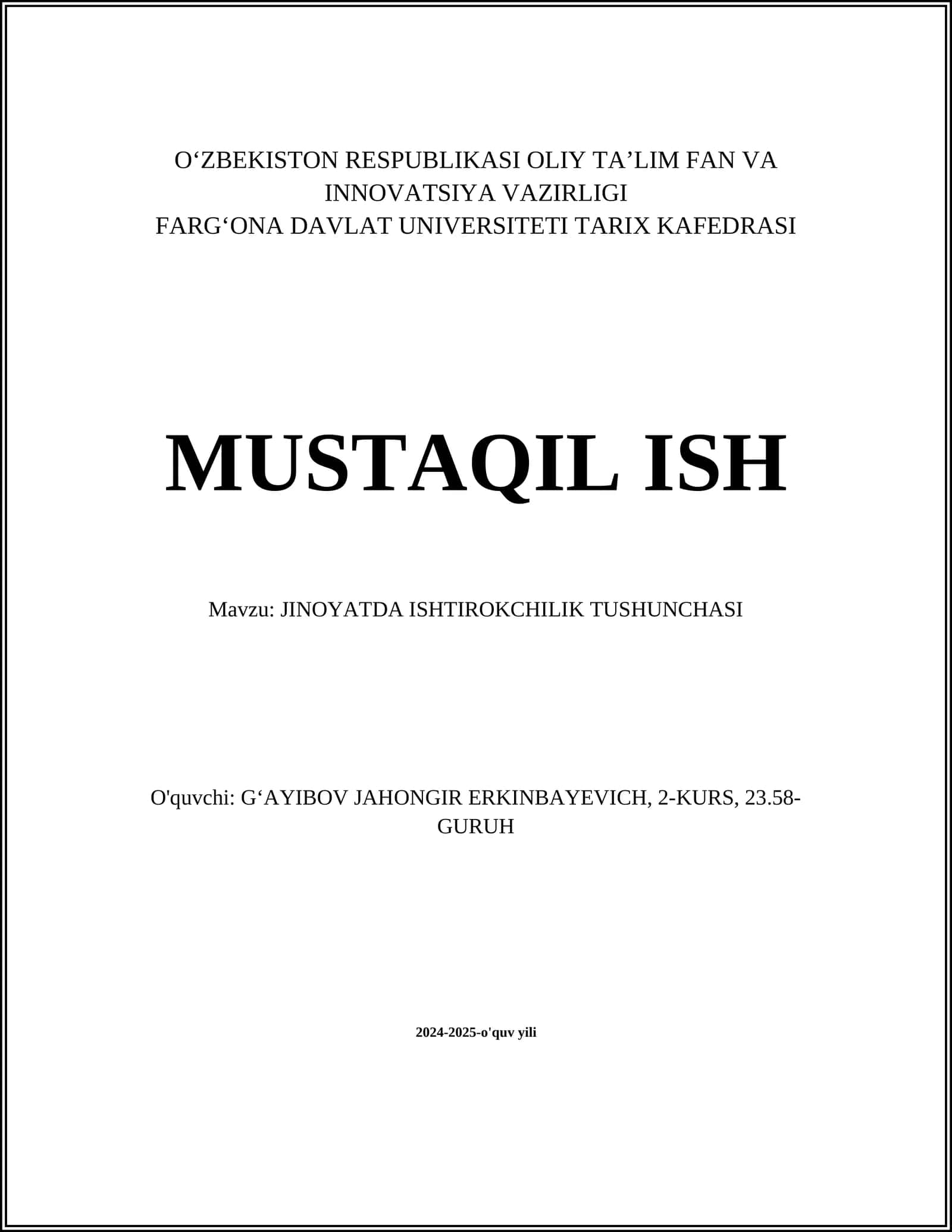 JINOYATDA ISHTIROKCHILIK TUSHUNCHASI 1