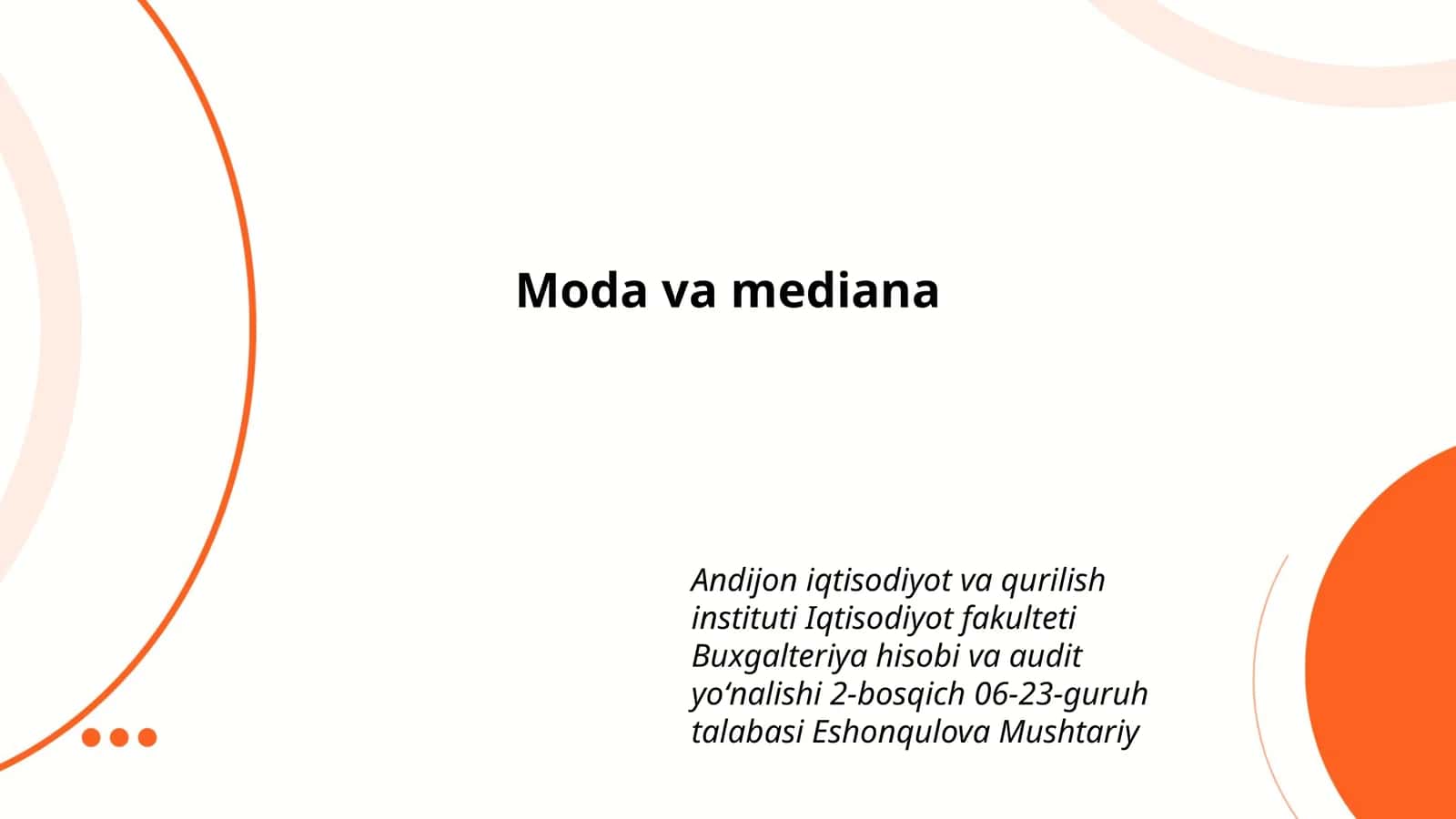 Moda va mediana 1