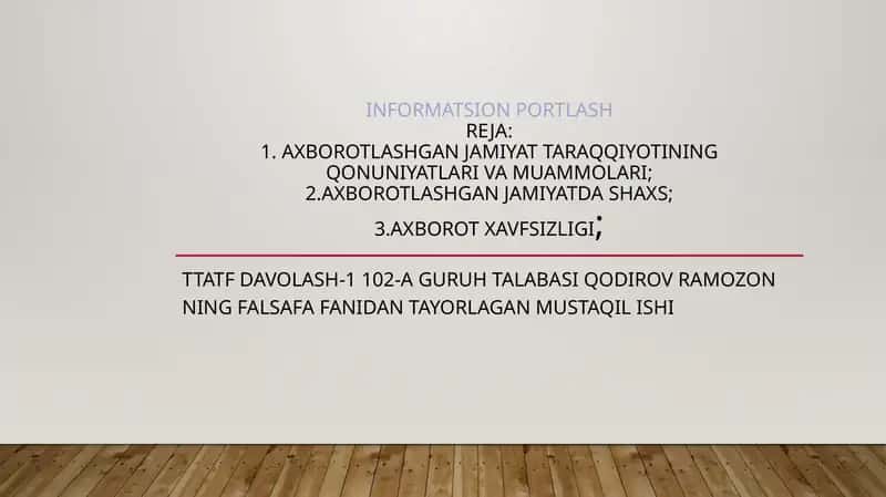 INFORMATSION PORTLASH 1