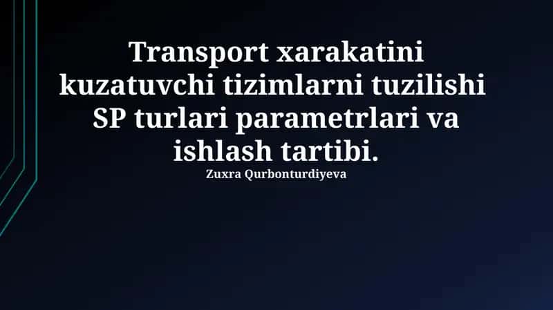 SP Turlarining Parametrlari 1