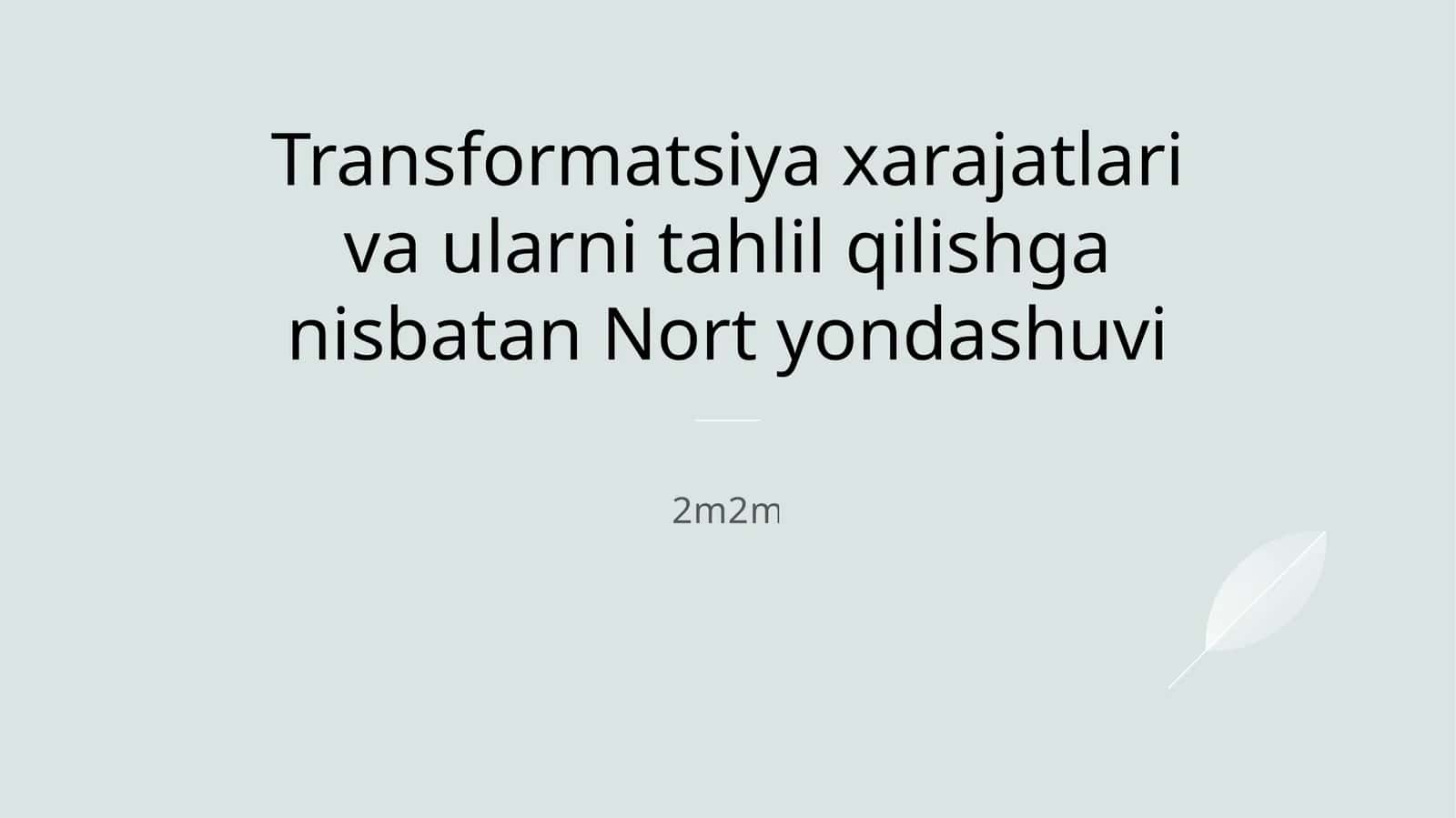 Institutsional Nazariyalar 1