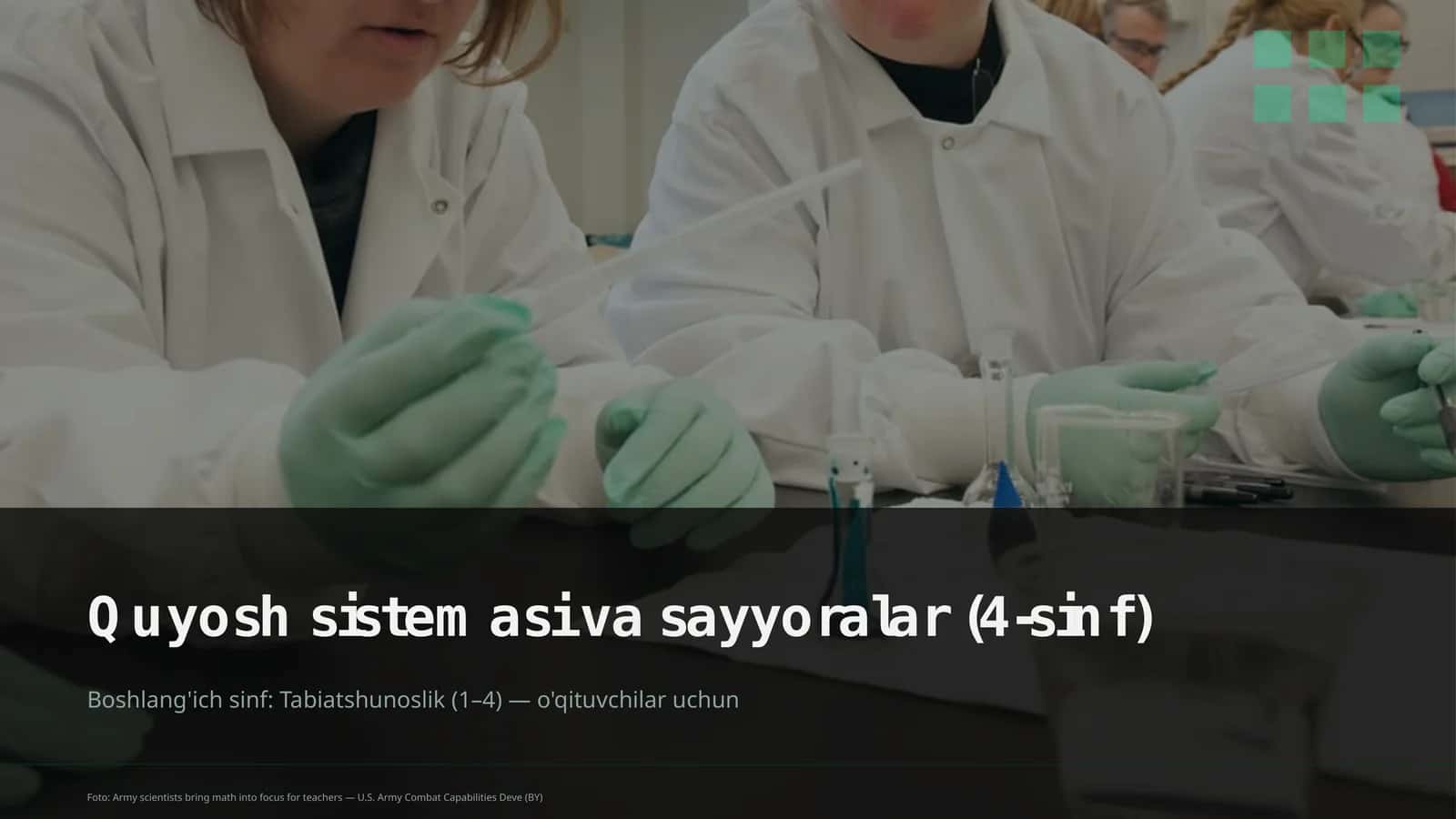 Quyosh sistemasi va sayyoralar (4-sinf) 1