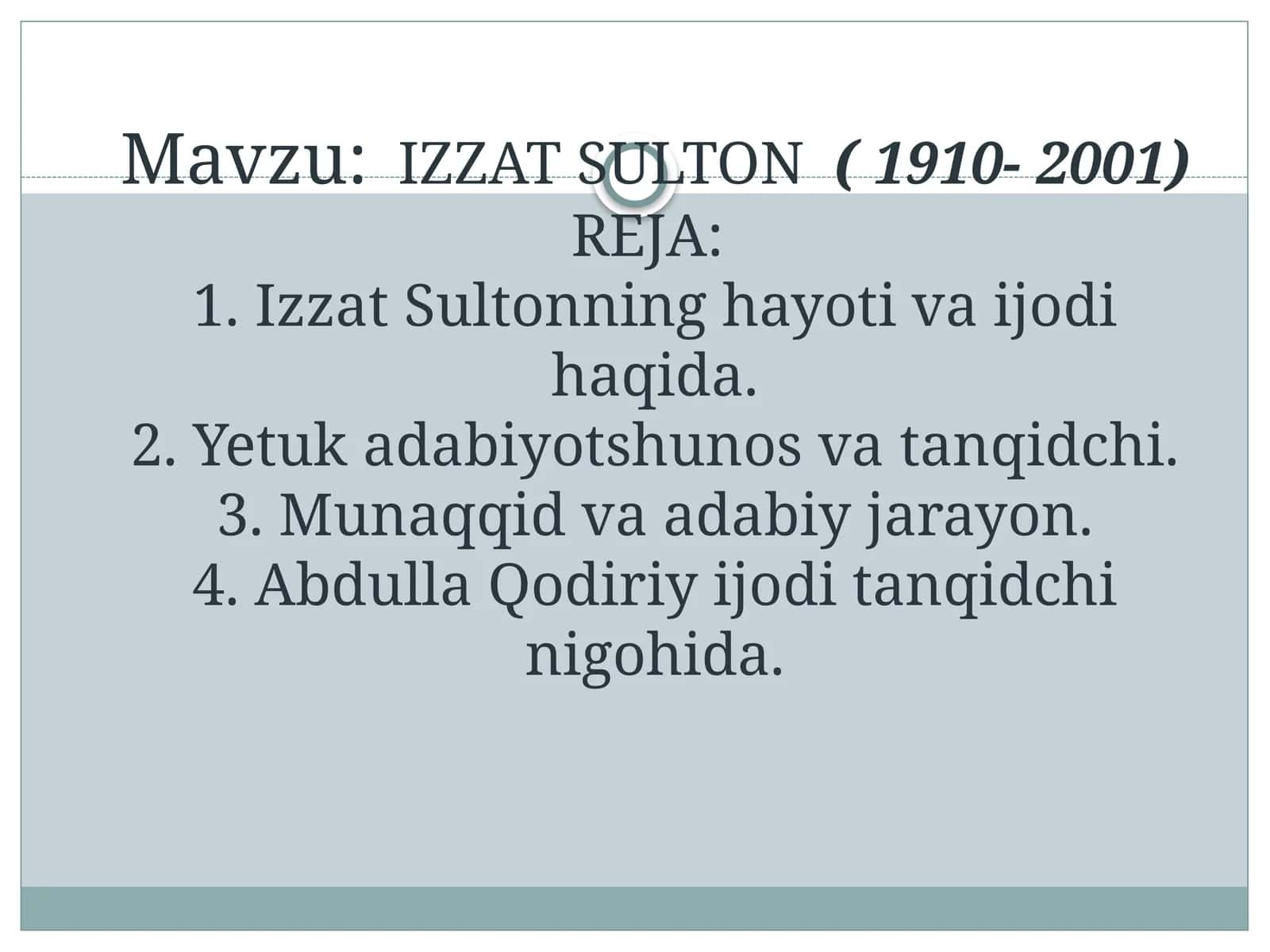 IZZAT SULTON  ( 1910- 2001) 1