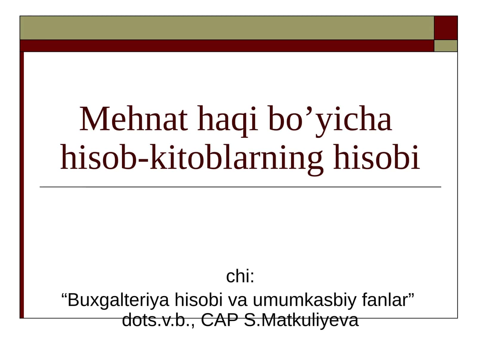 Buxgalteriya hisobi va umumkasbiy fanlar 1