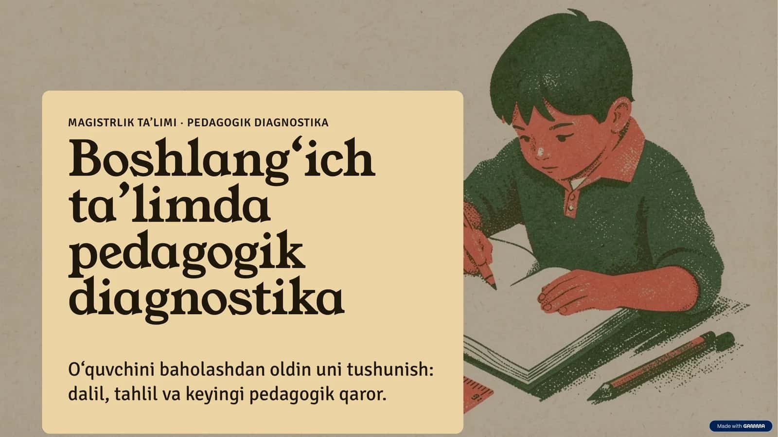Boshlang‘ich ta’limda pedagogik diagnostika 1