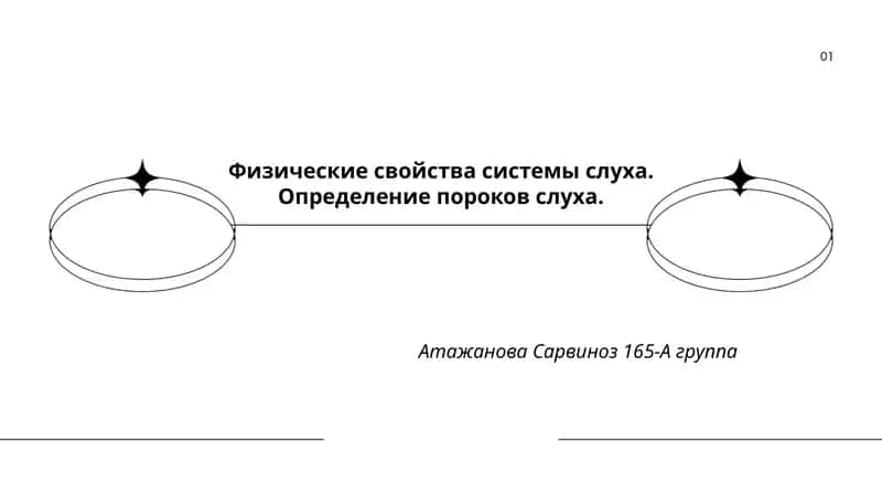 Физические свойства системы слуха. Определение пороков слуха 1