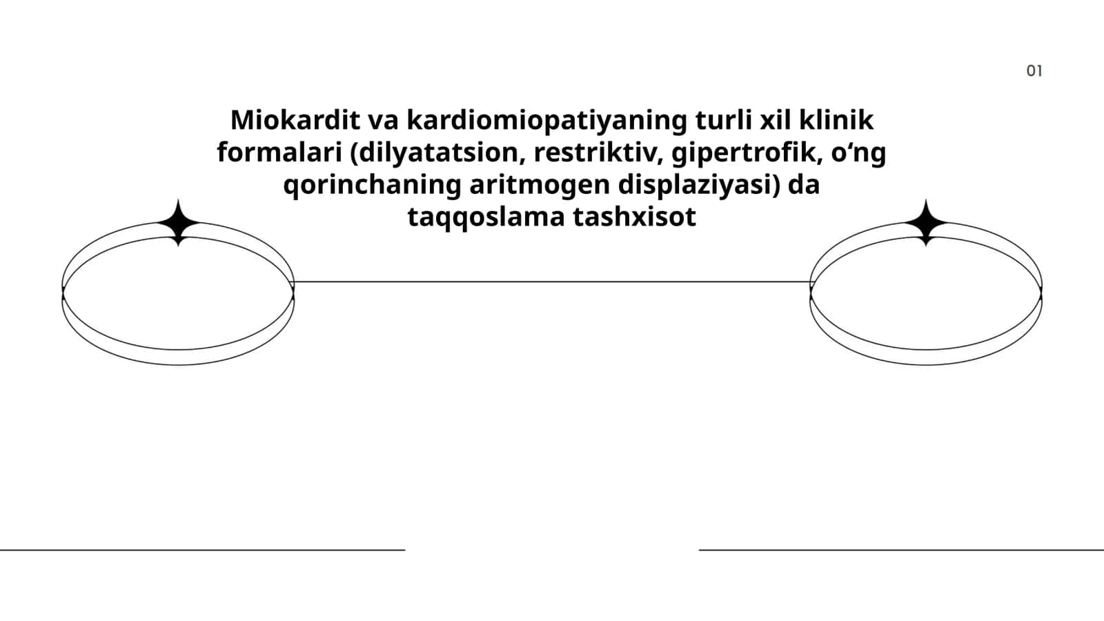Miokardit va kardiomiopatiyaning turli xil klinik formalari (dilyatatsion, restriktiv, gipertrofik, o‘ng qorinchaning aritmogen displaziyasi) da taqqoslama tashxisot 1
