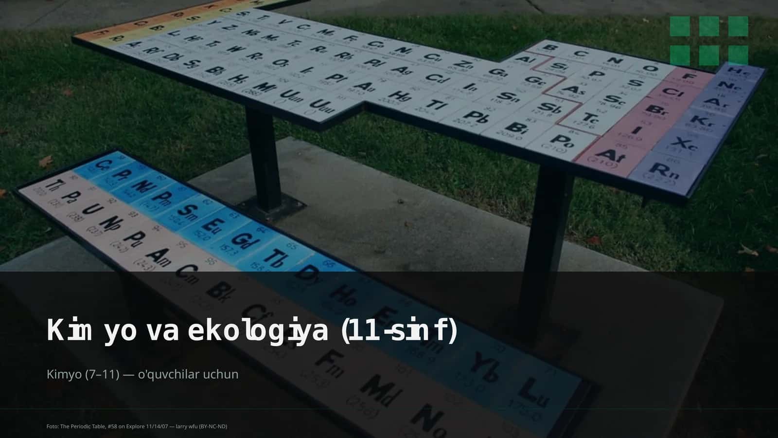 Kimyo va ekologiya (11-sinf) 1