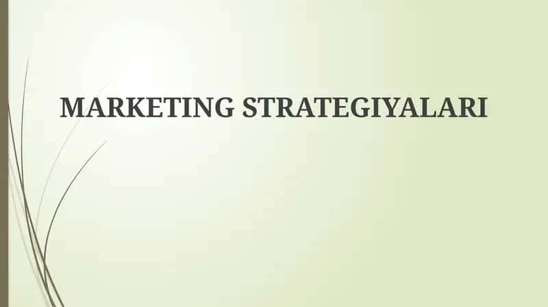 MARKETING STRATEGIYALARI 1