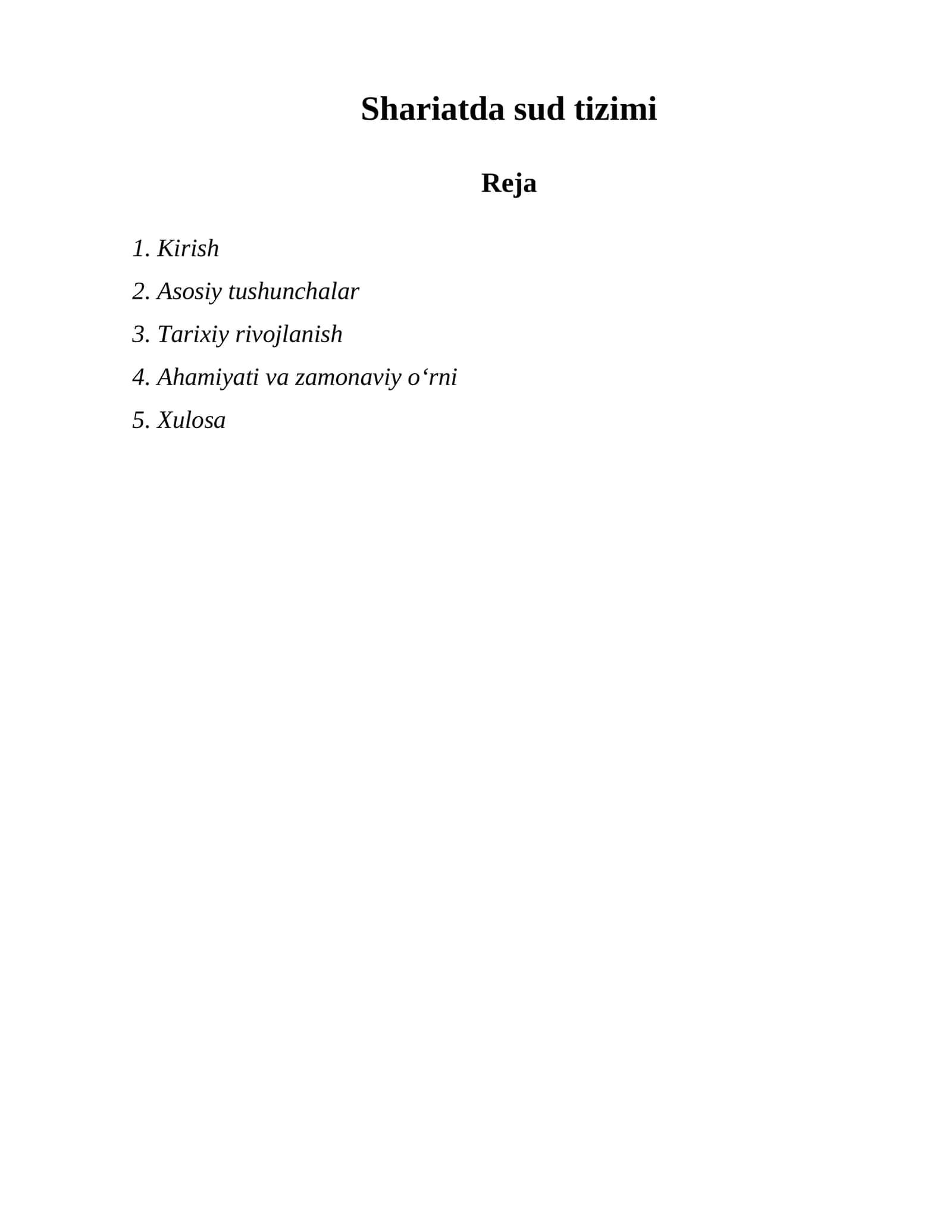 Shariatda sud tizimi 1